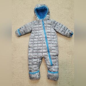 Snozu Baby Snowsuit with Bright Blue Sherpa Lining